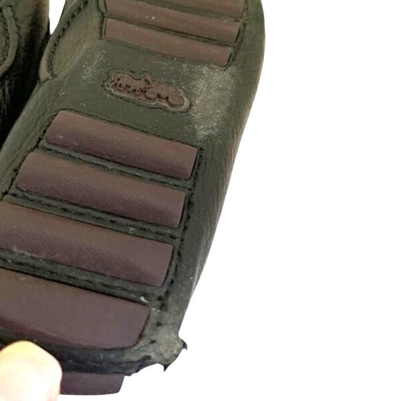 Coach-Crosby-Turnlock-Driver-Slip On Loafers-Black-Leather-Womens-Size 5.5 - Picture 9 of 10